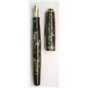Image 1 : Montblanc green/black marble button filler (see illustration) £100-120...