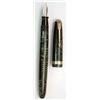Image 1 : Parker green vacumatic with blue diamond clip and wide single cap band £40-60...