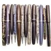 Image 1 : Esterbrook relief fountain pen in green black marble and 12 other pens and pencils (13) £100-150...