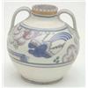 Image 1 : A Carter, Stabler & Adams Poole vase, 2-handled and painted with wild birds and stylised foliage...