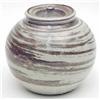 Image 1 : A Leach Pottery, St Ives globular jar and cover by Jo Wesson streaked with brown oxide effects ag...