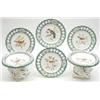 Image 1 : A good early Victorian bone china dessert service consisting of two comports, each modelled with...