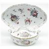 Image 1 : A Dresden oval sauce tureen, cover and stand painted with flower sprays, crossed swords mark, sta...