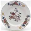 Image 1 : An 18th century Dutch Delft plate painted with a prunus root pattern in polychrome, 9ins (chips)...