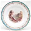 Image 1 : A Victorian Minton bone china dessert plate printed with The Strid, Wharfdale, Yorkshire, named v...