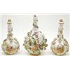 Image 1 : A 19th century Dresden porcelain bottle vase encrusted with flowers and enamelled with insects, 1...