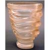 Image 1 : A Lalique clear and sepia stained Saint Marc vase of tapered elliptical form mounted with doves,...