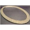 Image 1 : A Lalique clear and green stained Galon pattern oval tray, etched R.Lalique in capitals, 15.75ins...