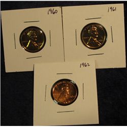 410. 1960 P, 61 P, & 62 P Proof 65+ Lincoln Cents.
