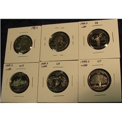426. 1981 S, 99 S Delaware, Pennsylvania, New Jersey, Georgia, & Connecticut Clad Proof 65+ Quarters