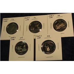 431. Five-Piece Set of 2004 S Proof 65+ Statehood Quarters.