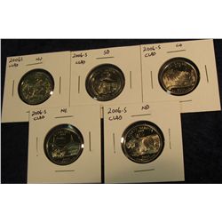 433. Five-Piece Set of 2006 S Proof 65+ Statehood Quarters.