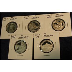 436. Five-Piece Set of 2010 S Proof 65+ National Parks Quarters.