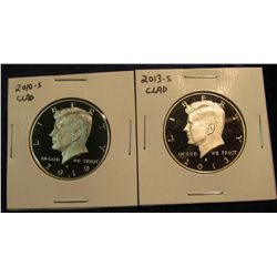 439. 2010 S & 13 S Proof 65+ Kennedy Half Dollar.