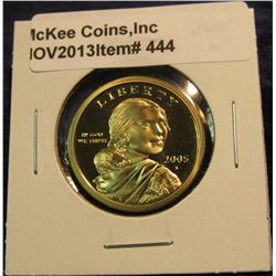 444. 2005 S Cameo Proof 65+ Native American U.S. Dollar.