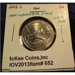 652. 2012 S Chaco Culture New Mexico U.S. Quarter. Brilliant Unc. Not a Proof.