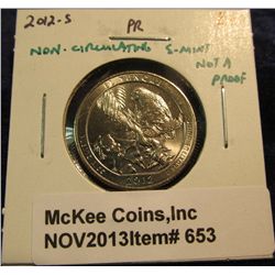 653. 2012 S El Yunque Puerto Rico U.S. Quarter. Brilliant Unc. Not a Proof.