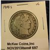Image 1 : 697. 1904 S U.S. Barber Half Dollar. VG-8.