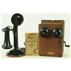 Image 1 : Western-Electric Oak Desk Telephone Set