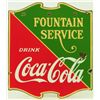 Image 1 : Coca Cola Fountain Service D/S Porcelain Sign