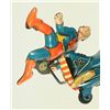 Image 4 : 1940s Marx Superman Rollover Airplane Tin Toy