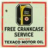 Image 1 : Texaco Motor Oil Crank Case Service Porcelain Sign