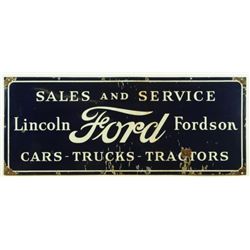 Ford Sale And Service Porcelain Sign