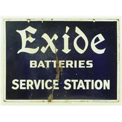 Exide Batteries Service Station Porcelain Sign