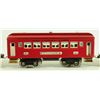 Image 4 : Red Lionel 0 Gauge Train Engine & 3 Passneger Cars