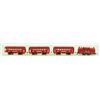 Image 9 : Red Lionel 0 Gauge Train Engine & 3 Passneger Cars