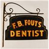 Image 1 : F.B. Fouts Texas Dentist Trade Sign