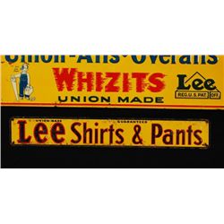 Lee Shirts, Pants & Overalls Advertising Signs