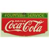 Image 1 : Coca Cola Fountain Service Porcelain Sign