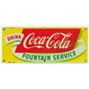 Image 1 : Coca Cola Fountain Service  Porcelain Sign