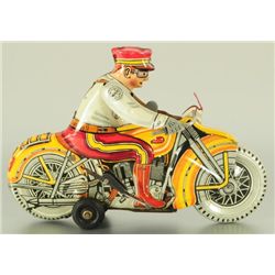 Marx Policeman on Motorcycle #3 Tin Wind Up Toy