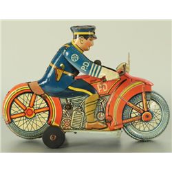 Marx Motorcycle Police Tin Wind-Up Toy