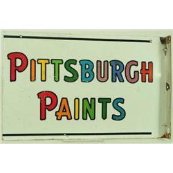 Pittsburgh Paints Porcelain Flange Sign