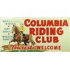 Image 1 : Columbia Riding Club Painted 8 Ft. Wooden Sign