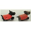 Image 2 : 4 Wind-Up Lithographed Toy Scottie Dogs