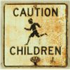 Image 1 : Caution Children Cast Iron Street Sign
