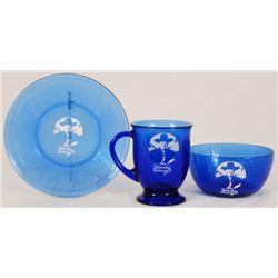 Hopalong Cassidy Cobalt Blue Breakfast Set