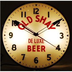 Old Shay Deluxe Beer Advertising Clock