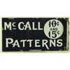 Image 1 : McCall Patterns Porcelain Flange Sign
