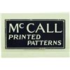 Image 1 : McCall Printed Patterns Porcelain Flange Sign