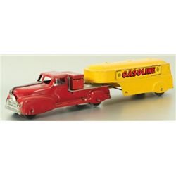Marx Gasoline Truck & Trailer Wind-Up Toy
