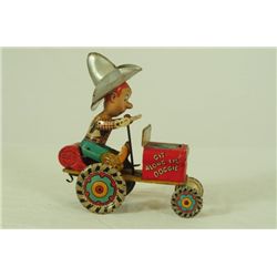Unique Art Rodeo Joe Jeep Tin Toy