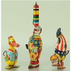 3 J. Chein Tin Wind-Up Toys