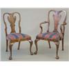 Image 1 : A set of 6 George I design walnut dining chairs, including 2 carvers with solid splats and drop-i...