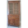 Image 1 : A Regency mahogany secretaire bookcase with ebony stringing, moulded cornice and two astragal gla...