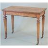 Image 1 : A Victorian inlaid burr walnut card table with rectangular folding top, on square tapered legs, f...